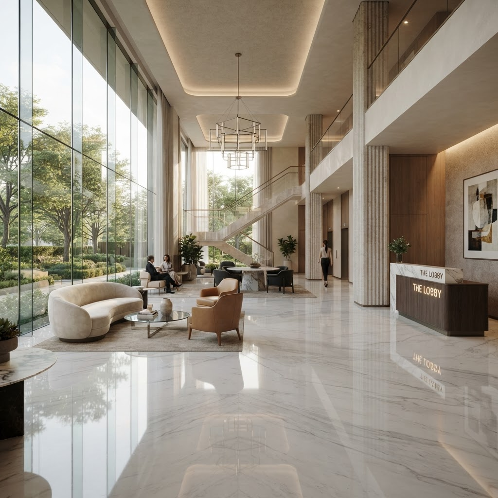 室内装饰与地面铺装石材应用场景